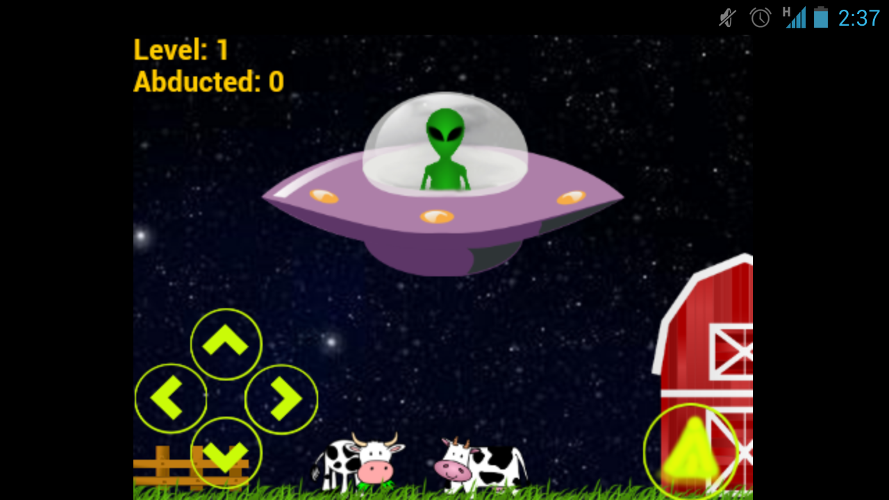 Alien Abduction game screenshot 1
