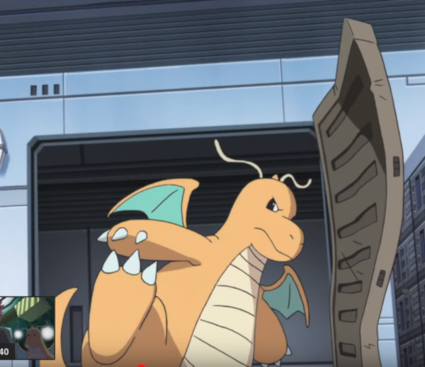 Dragon Type Pokemon: Dragonite - breaking door