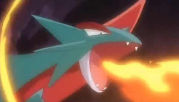 Dragon Type Pokemon: Salamence - fire